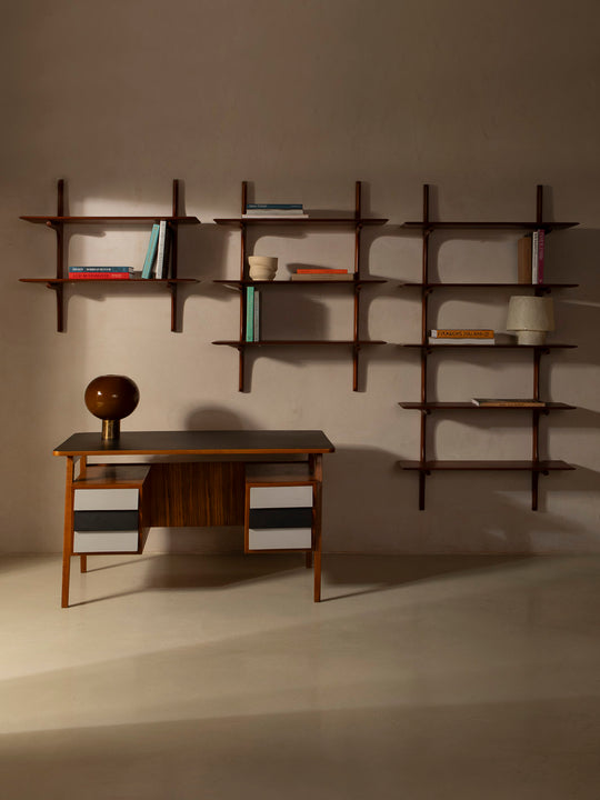PI mahogany bookshelf