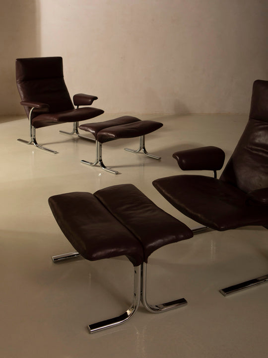 70s Sede armchair and footstool