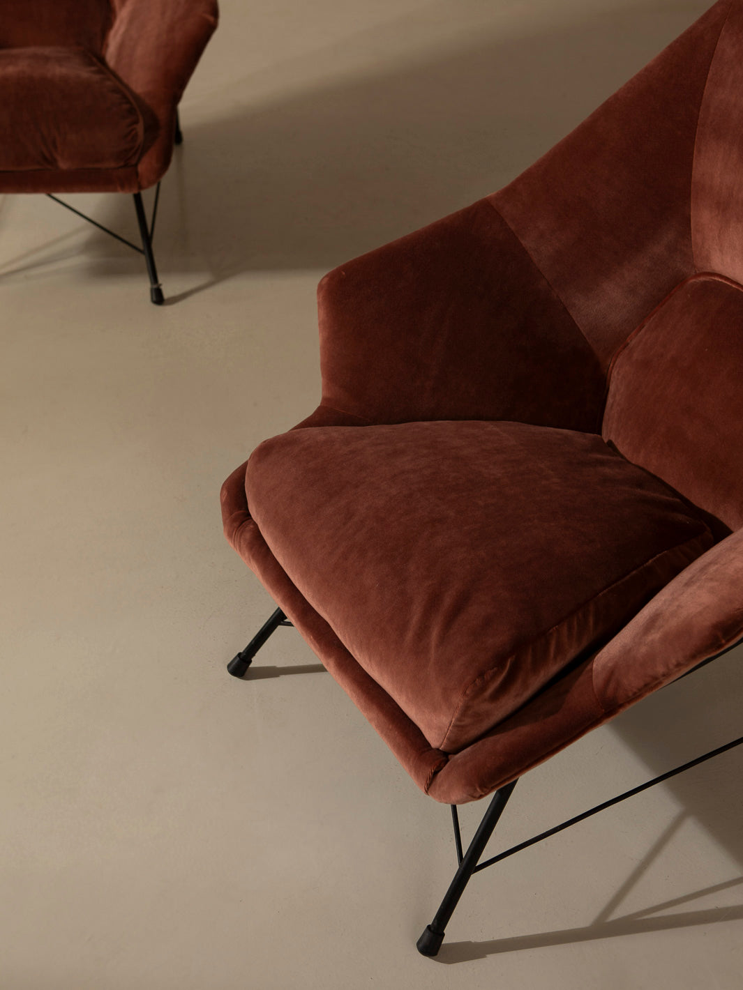 Magnolia armchairs, Italy, 1960s, UPHOLSTERER