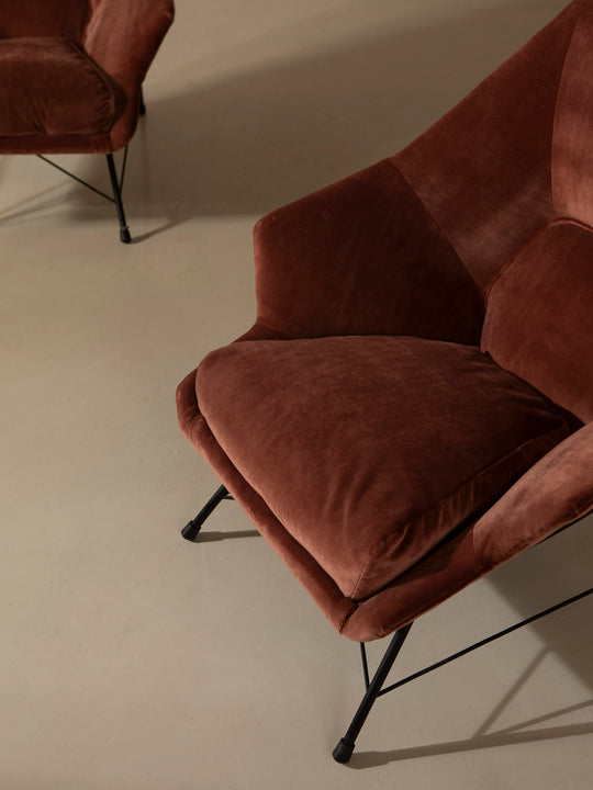 Magnolia armchairs, Italy, 1960s, UPHOLSTERER