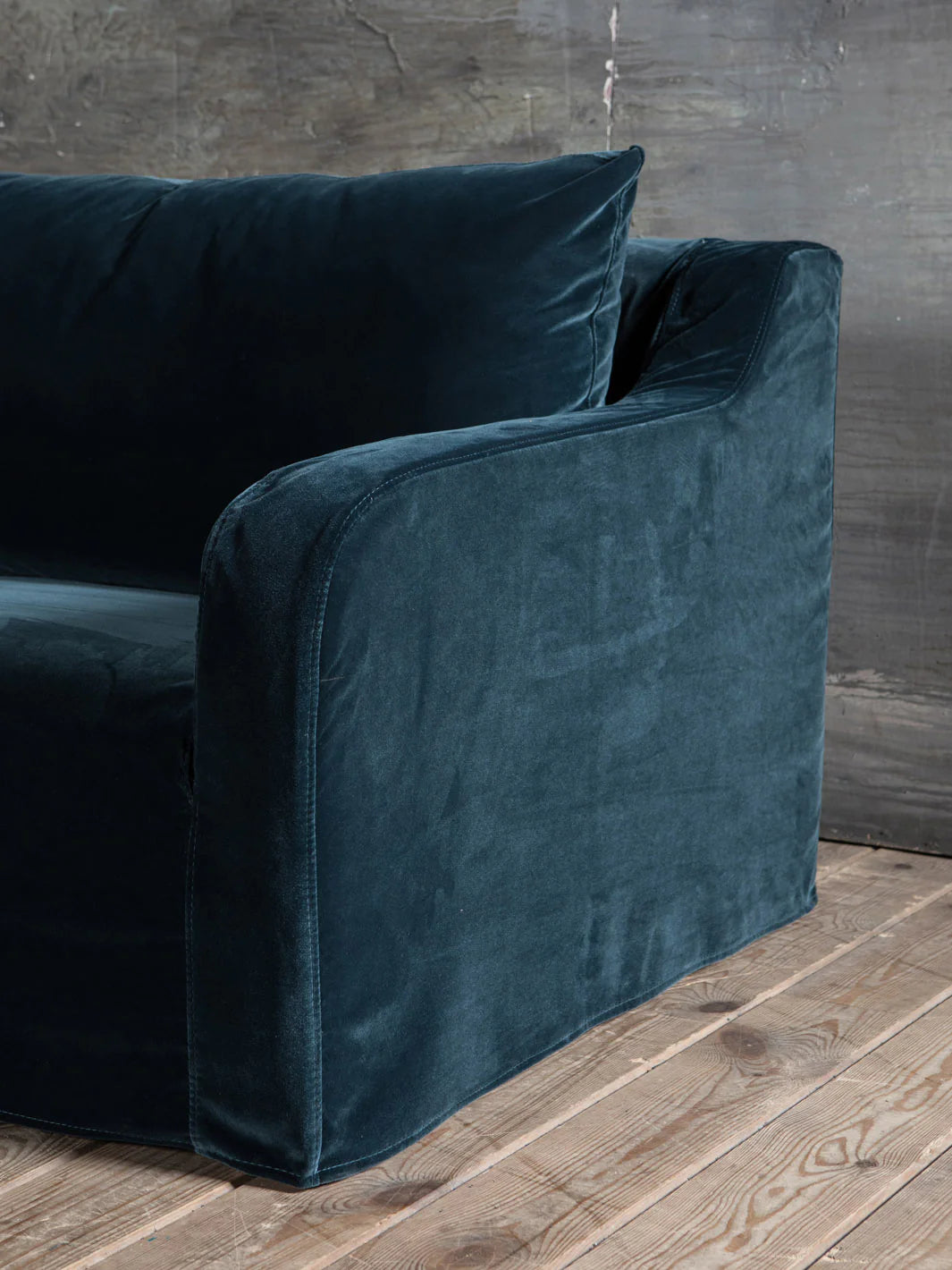 Comporta Velvet Petrol Armchair