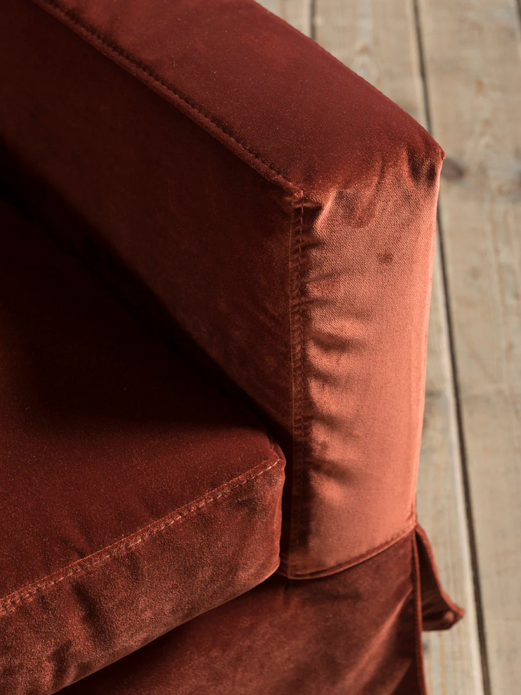 Capri velvet chaise longue Copper