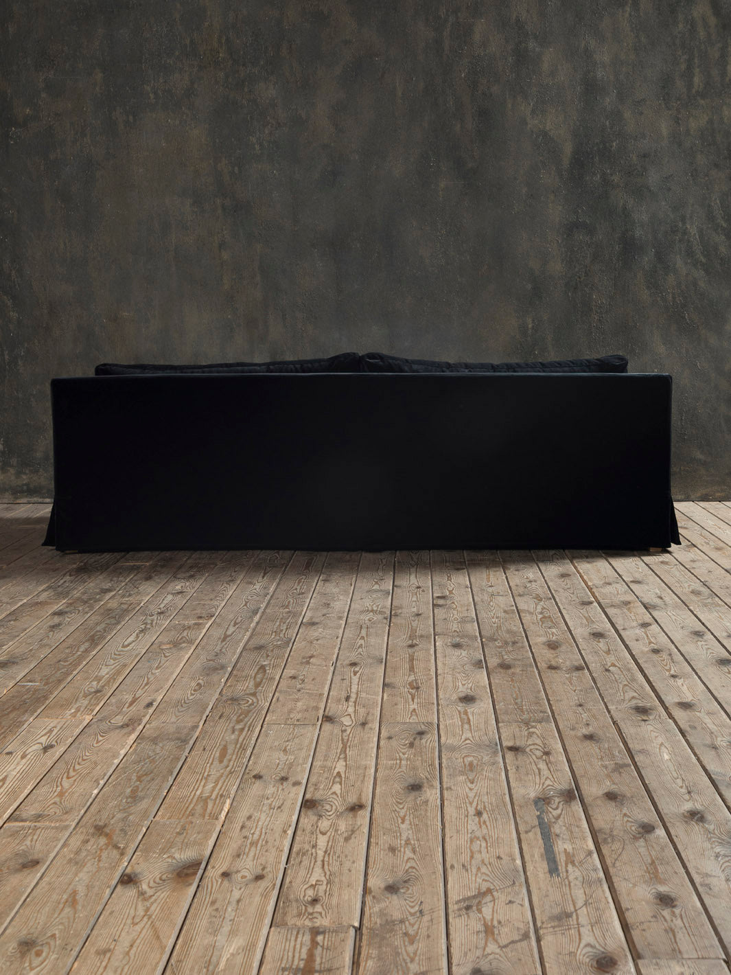 Sofá Amberes de terciopelo Negro