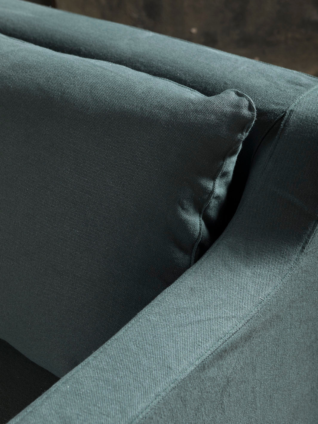 Comporta Armchair in Lead Blue Linen