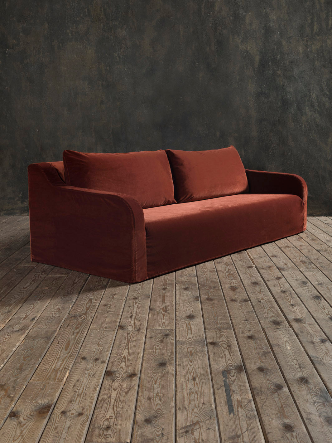 Sofá Comporta de terciopelo Copper