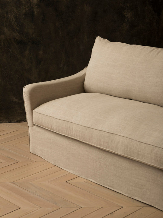 Soho Linen Sofa White Natur