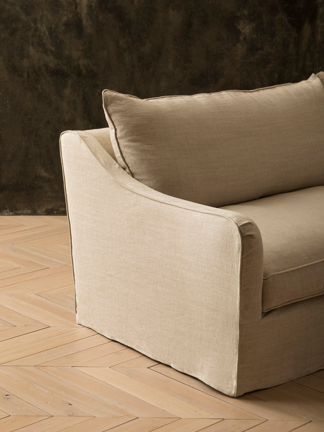 Soho Linen Sofa White Natur
