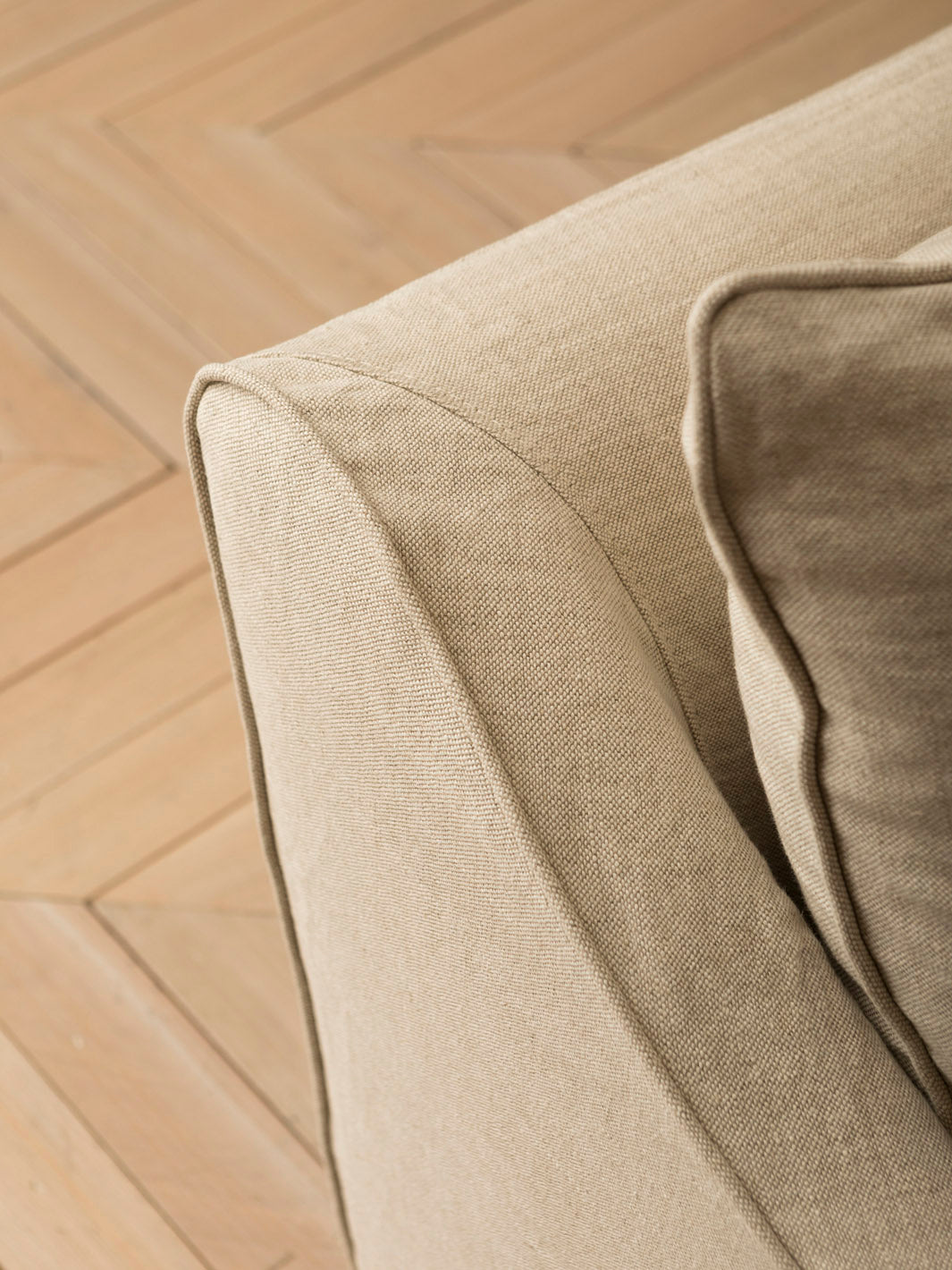 Soho Linen Sofa White Natur