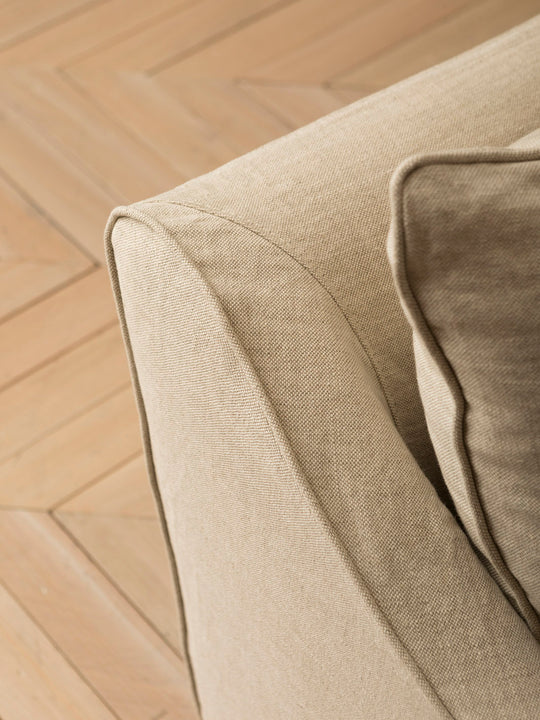 Soho Linen Sofa White Natur