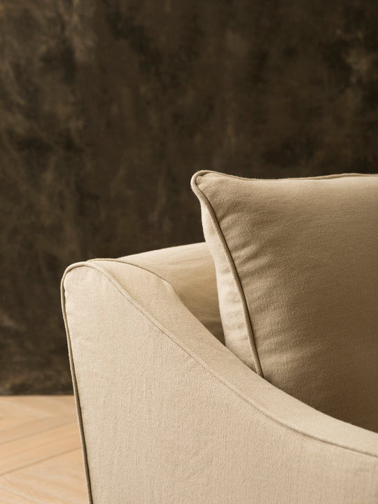 Soho Linen Sofa White Natur