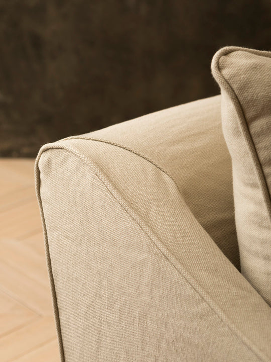 Soho Linen Sofa White Natur
