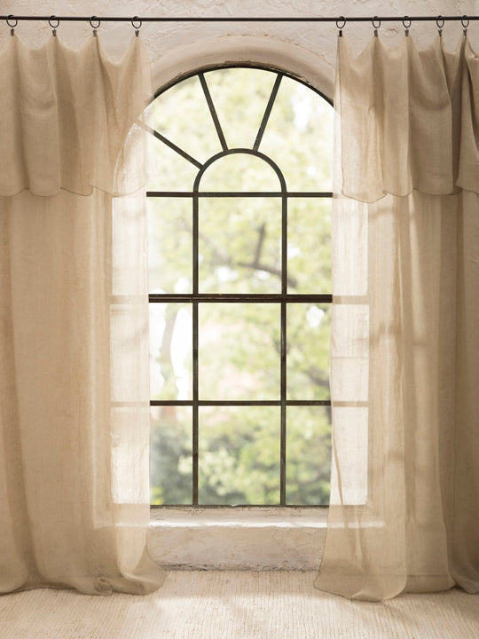 Cortina Florence de lino natural