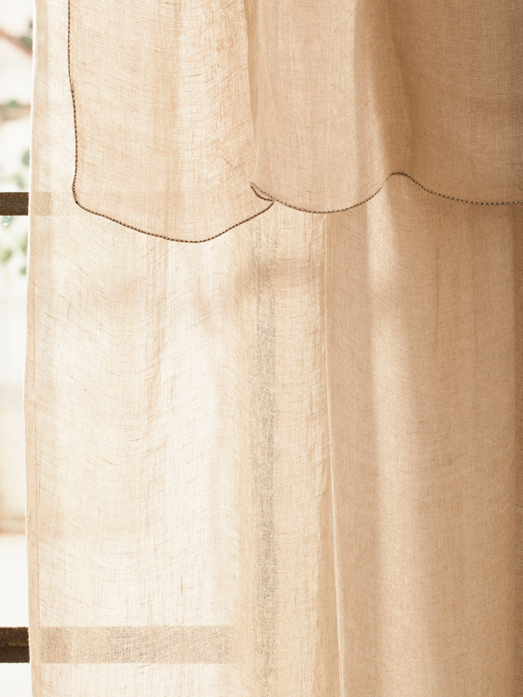 Cortina Florence de lino natural