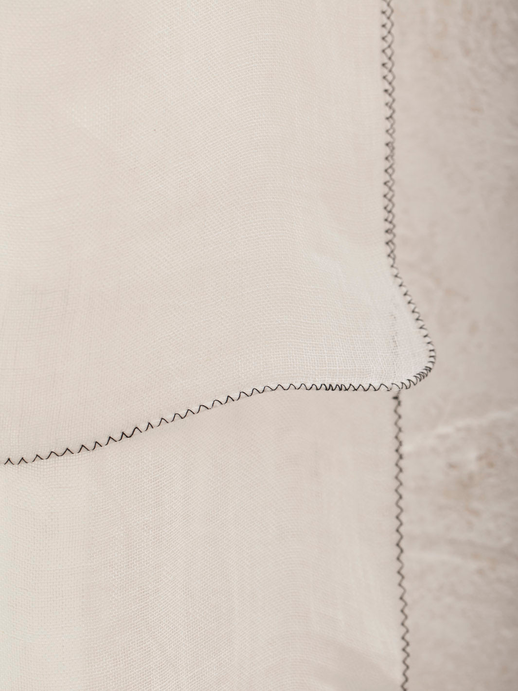 Florence white linen curtain