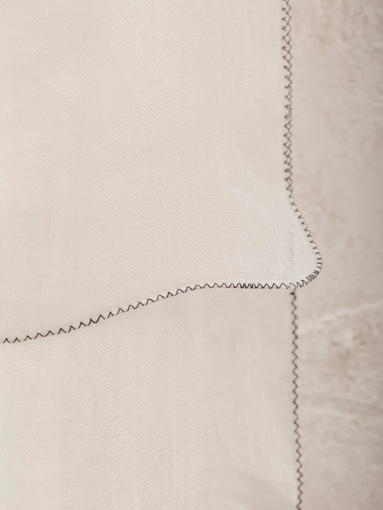 Florence white linen curtain