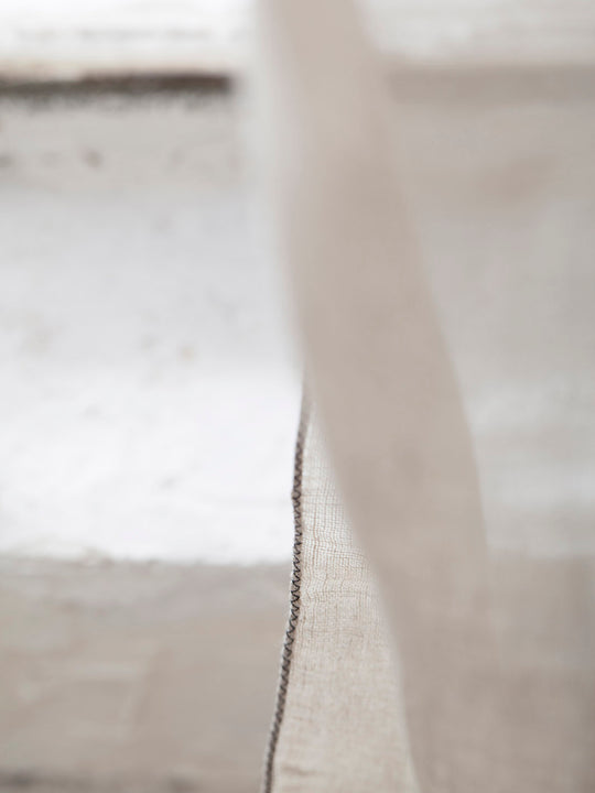 Florence white linen curtain