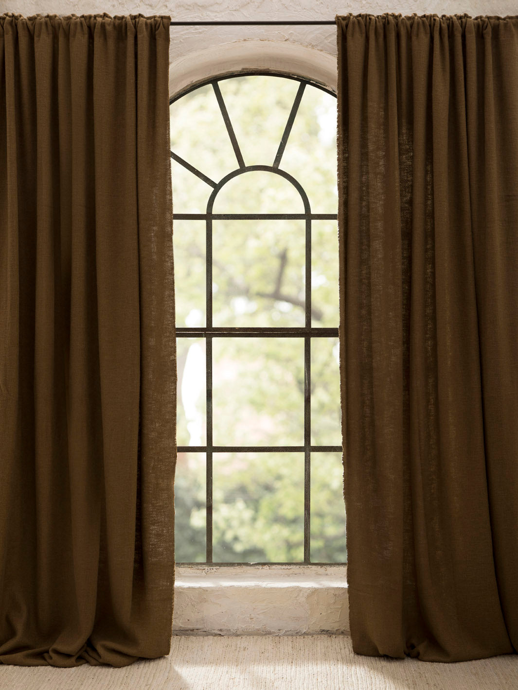 Gold Linen California Curtain