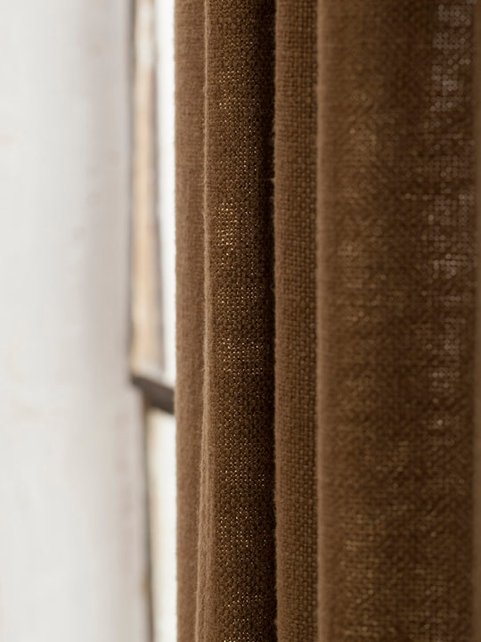 Gold Linen California Curtain