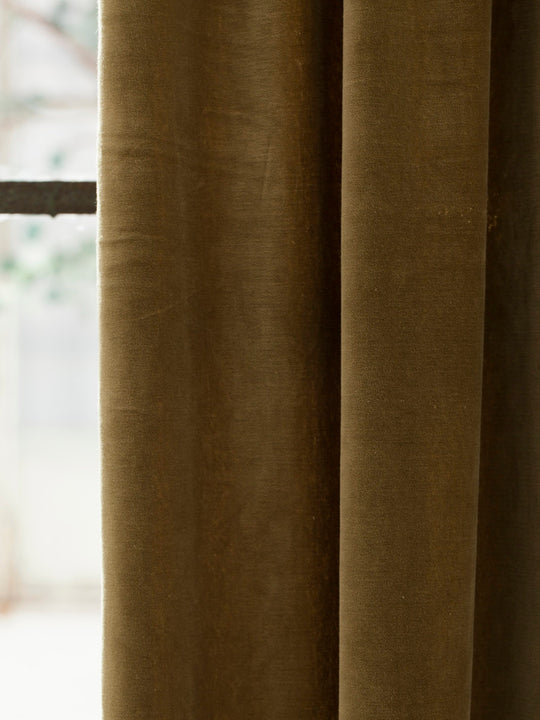 Olive Delhi Velvet Curtain