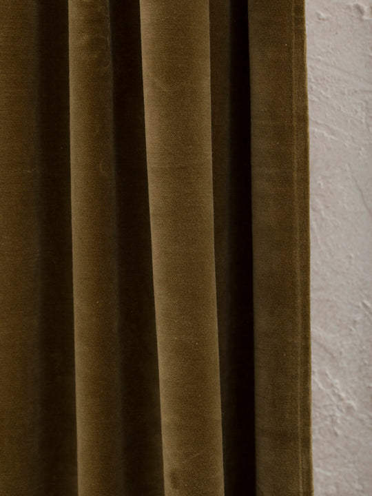 Olive Delhi Velvet Curtain