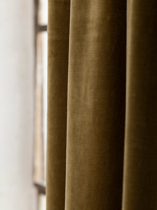 Olive Delhi Velvet Curtain