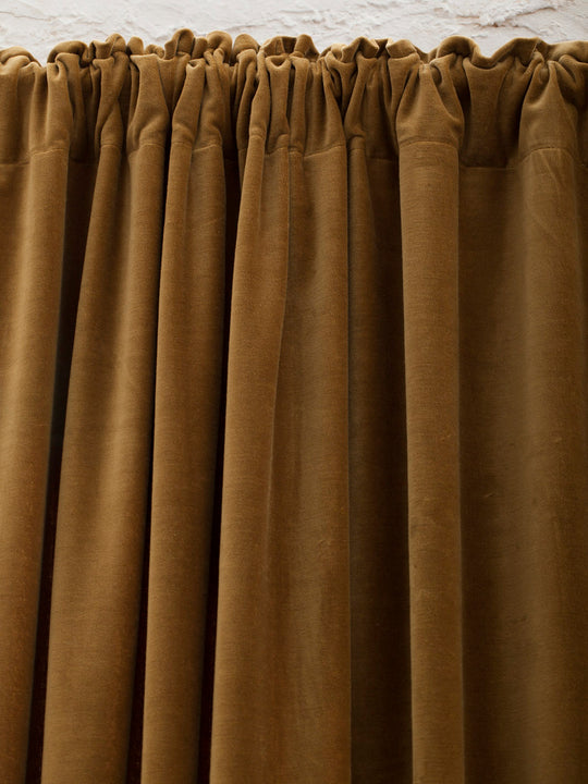 Delhi Gold Velvet Curtain