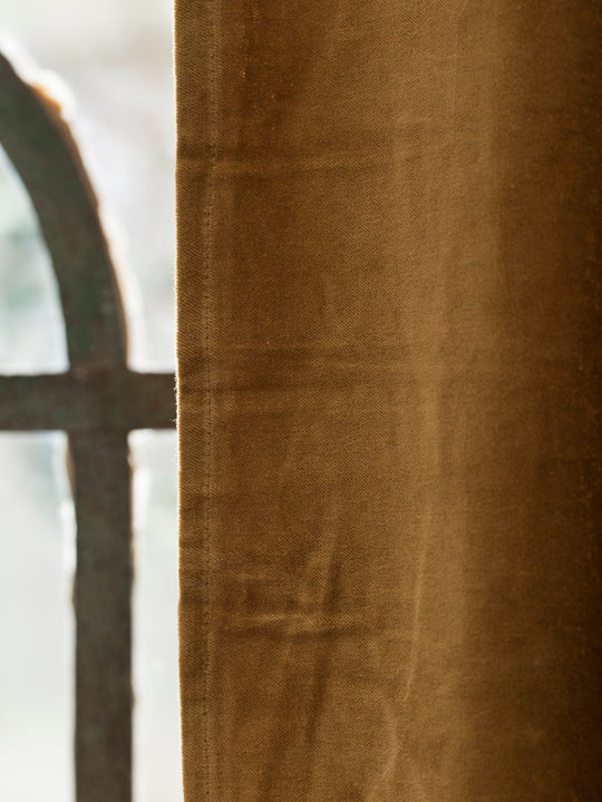 Delhi Gold Velvet Curtain
