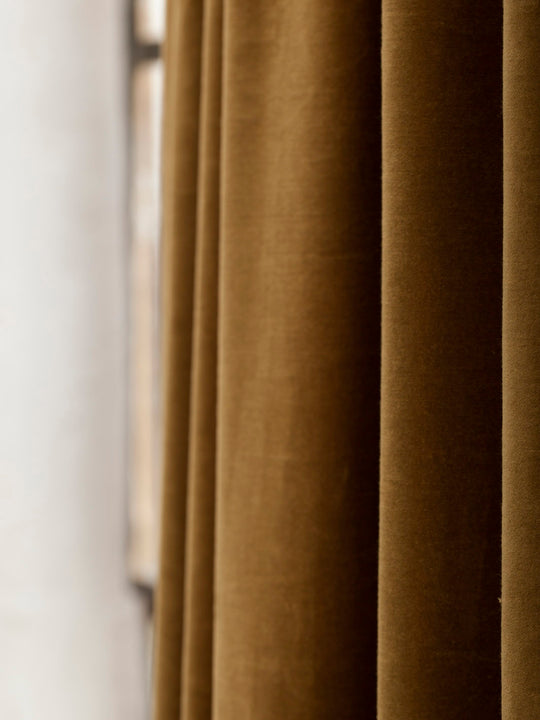 Delhi Gold Velvet Curtain