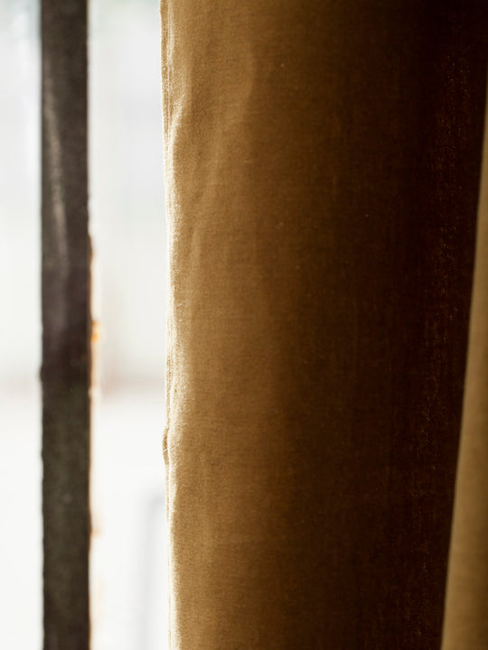 Delhi Gold Velvet Curtain