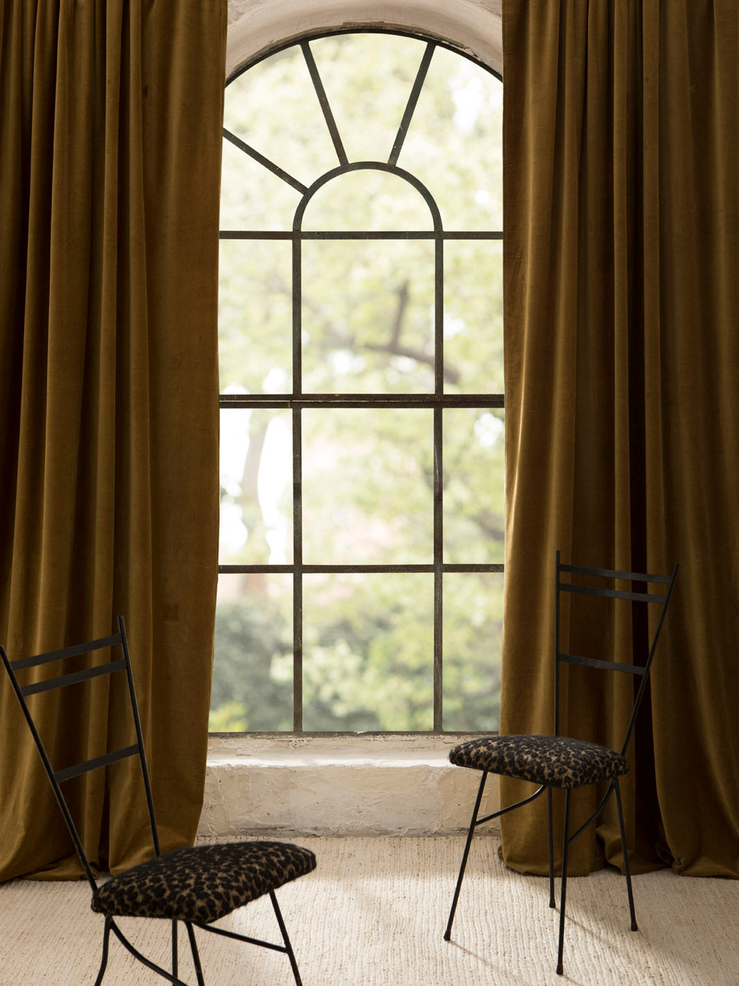 Delhi Gold Velvet Curtain
