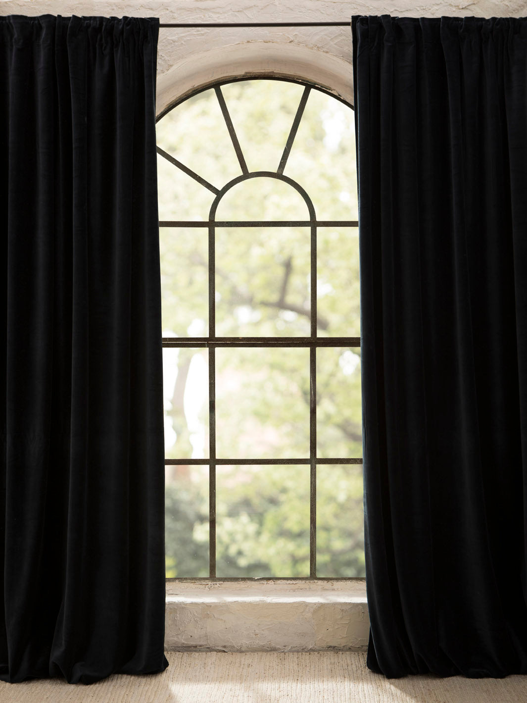 Delhi Velvet Curtain Blue