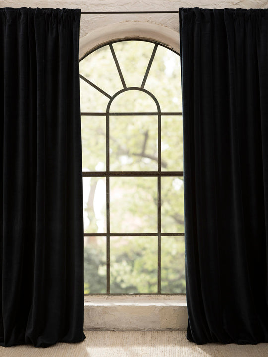 Delhi Velvet Curtain Blue