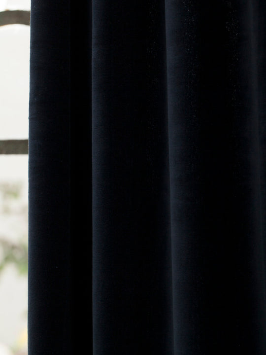 Delhi Velvet Curtain Blue