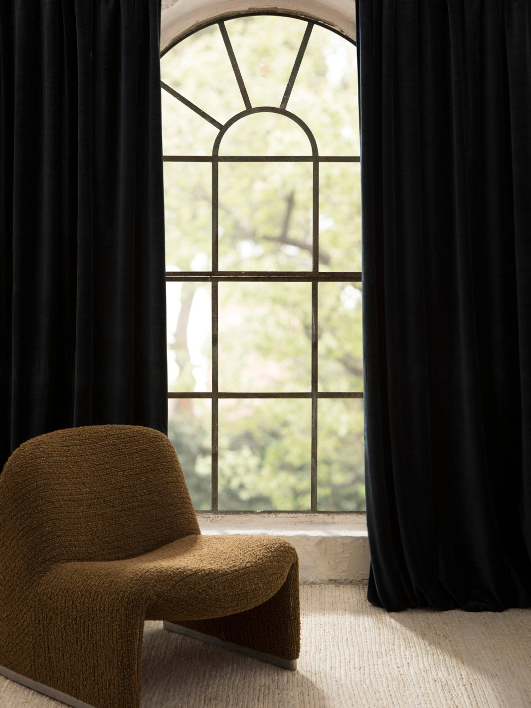 Delhi Velvet Curtain Blue