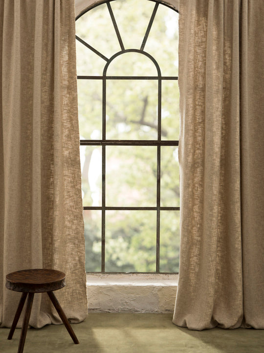 Natural Linen California Curtain