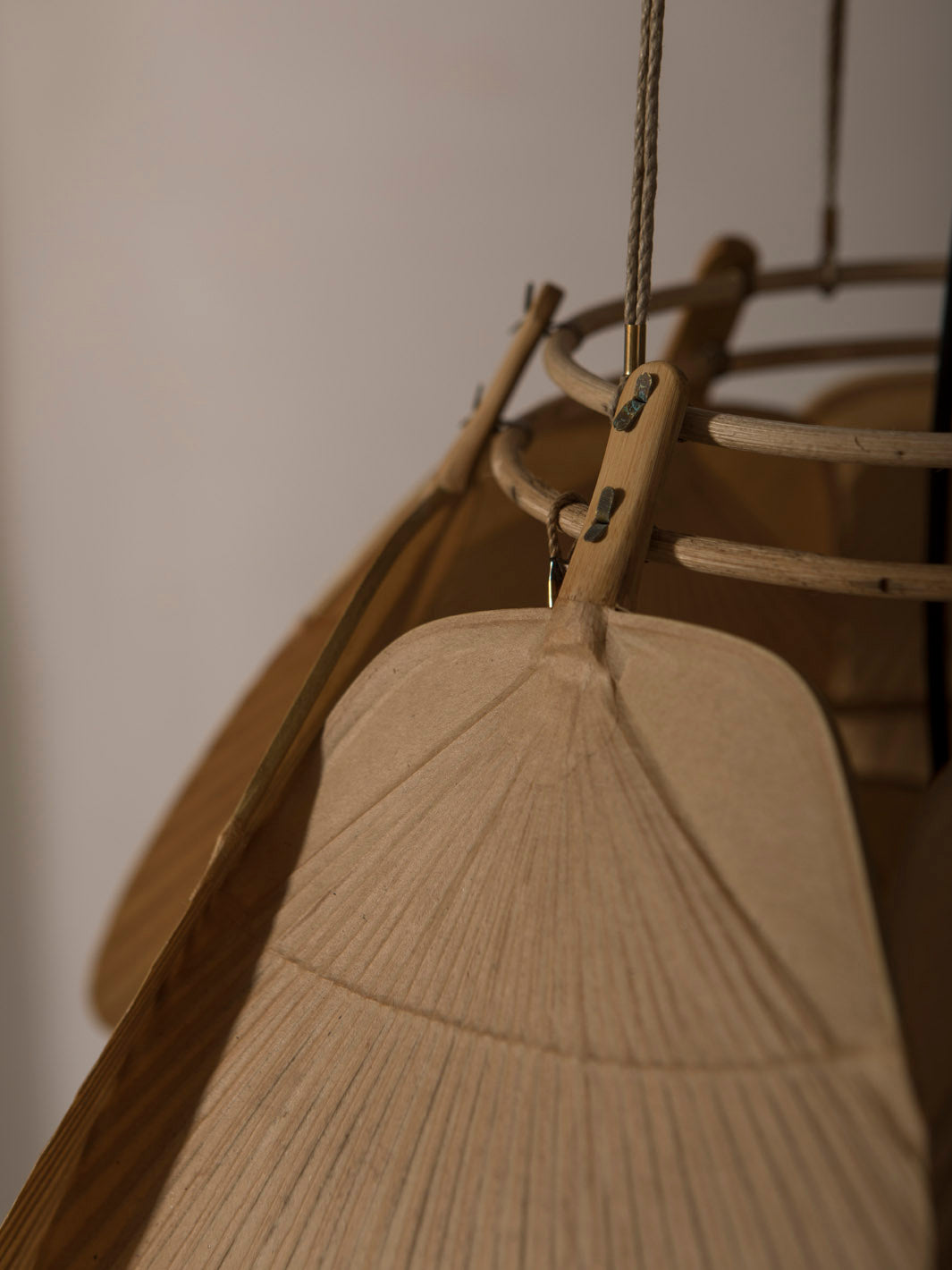 Pareja lámparas Ingo Maurer Uchiwa 70's