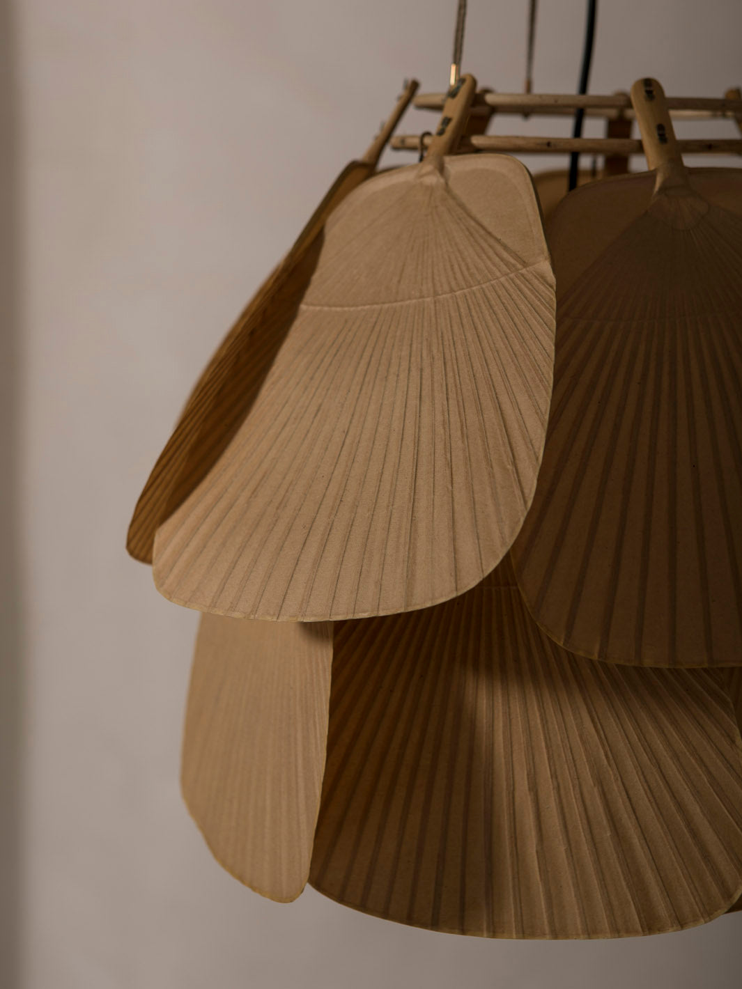 Pareja lámparas Ingo Maurer Uchiwa 70's