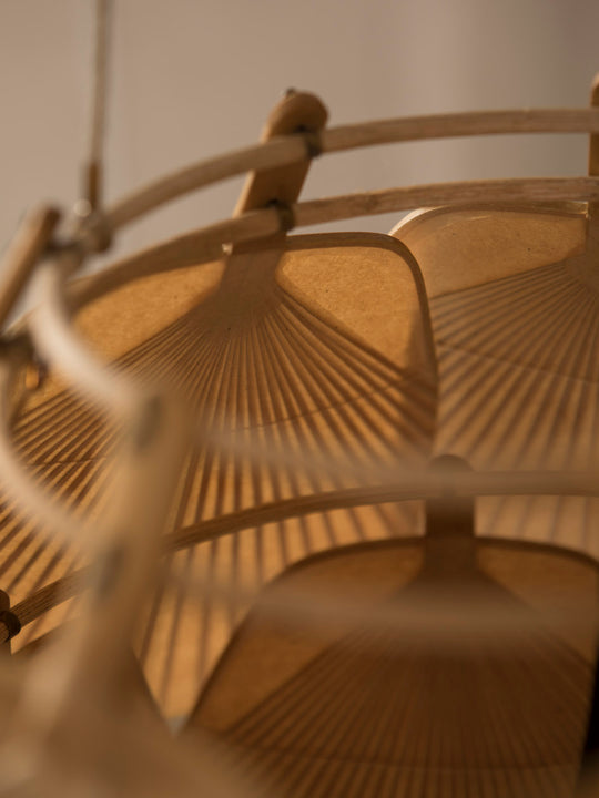 Pareja lámparas Ingo Maurer Uchiwa 70's