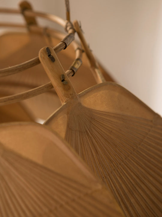 Pareja lámparas Ingo Maurer Uchiwa 70's