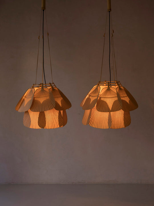 Pareja lámparas Ingo Maurer Uchiwa 70's
