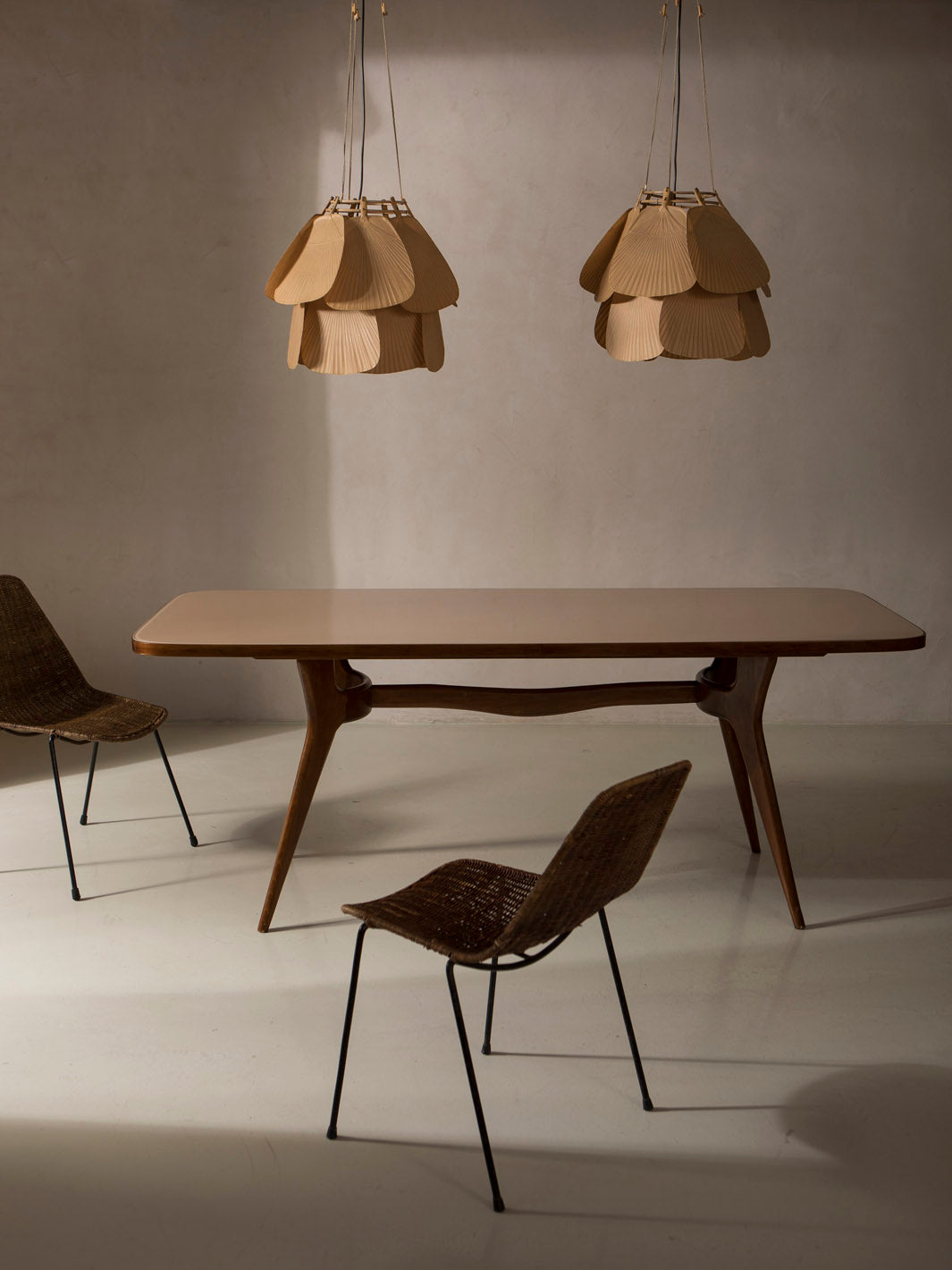 Pareja lámparas Ingo Maurer Uchiwa 70's