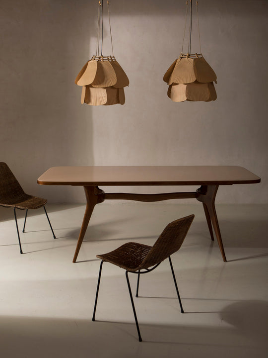 Pareja lámparas Ingo Maurer Uchiwa 70's