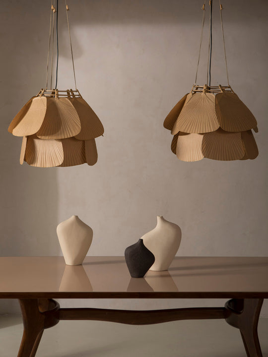 Pareja lámparas Ingo Maurer Uchiwa 70's