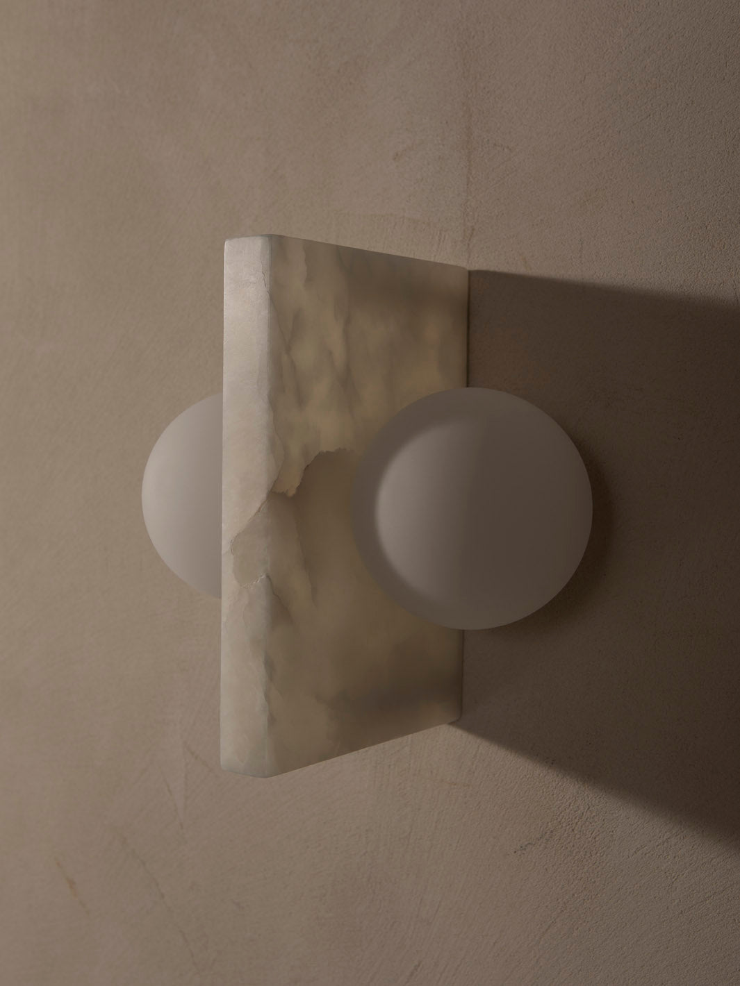 Flugi wall lamp white alabaster Simone &amp; Marcel