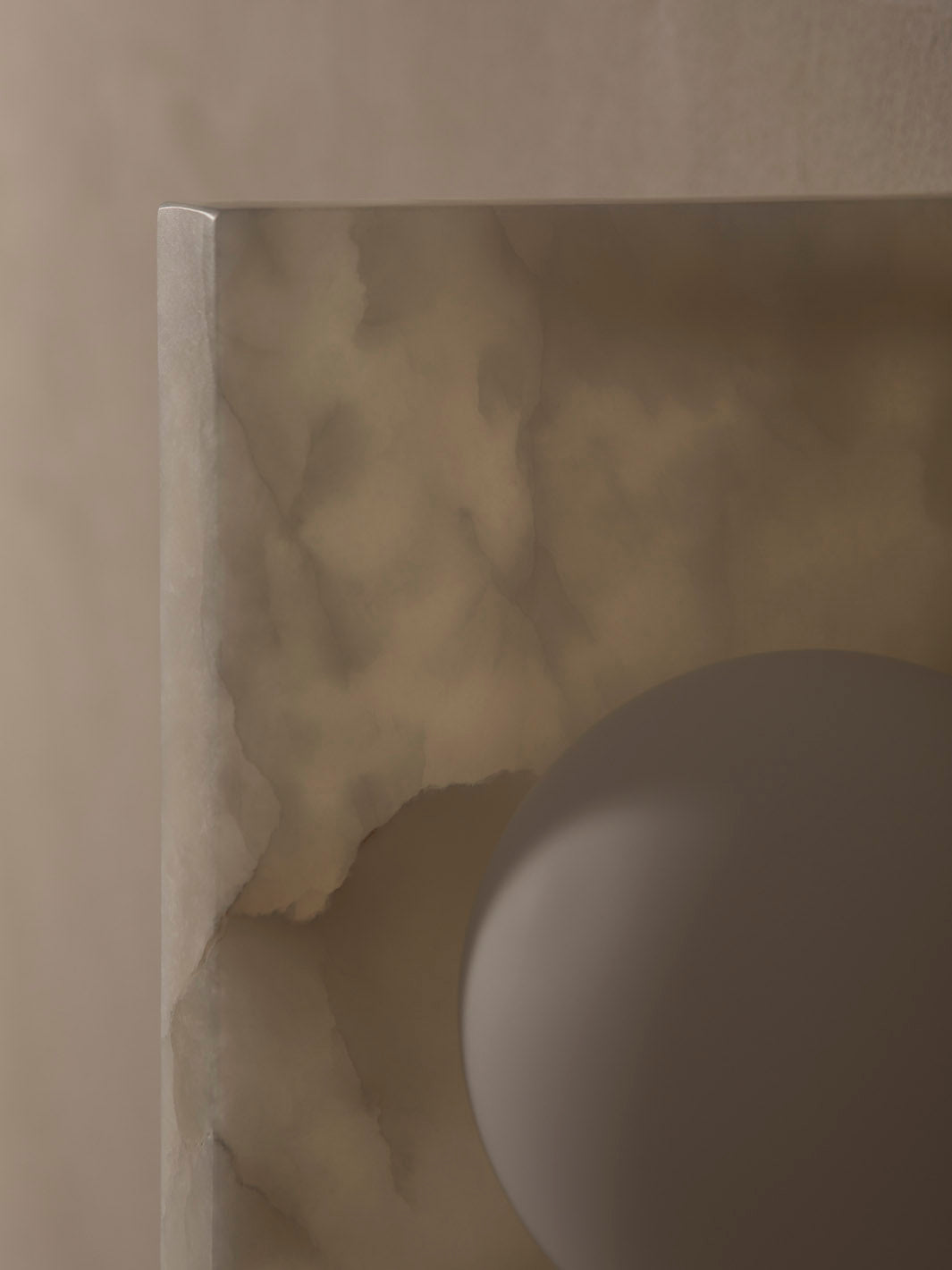 Flugi wall lamp white alabaster Simone &amp; Marcel