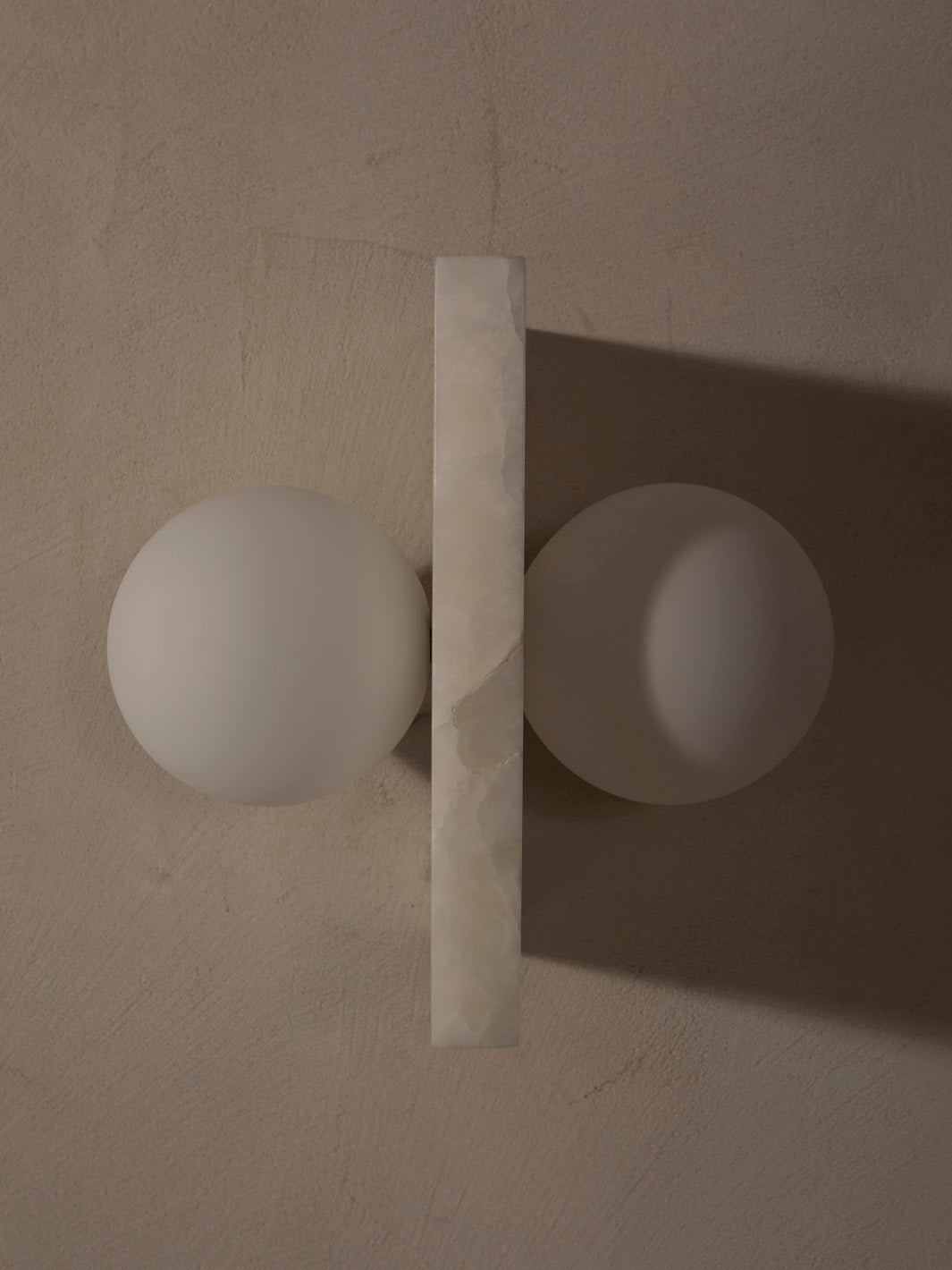 Flugi wall lamp white alabaster Simone &amp; Marcel