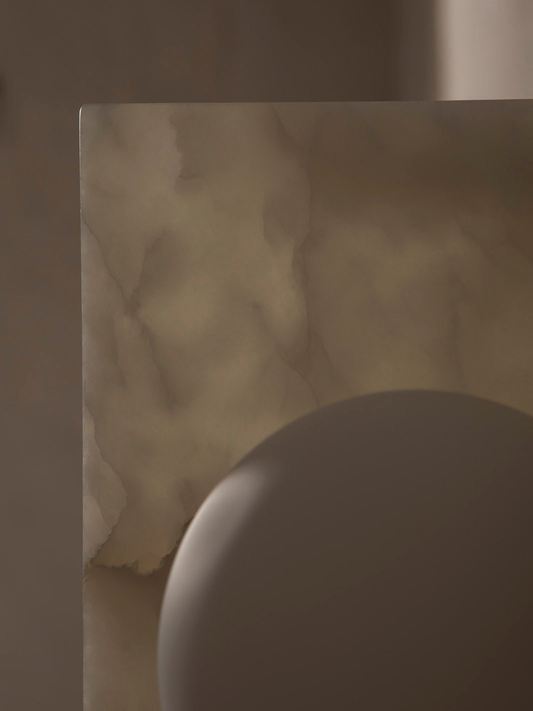 Flugi wall lamp white alabaster Simone &amp; Marcel
