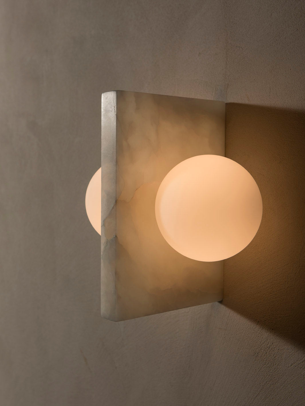 Flugi wall lamp white alabaster Simone &amp; Marcel