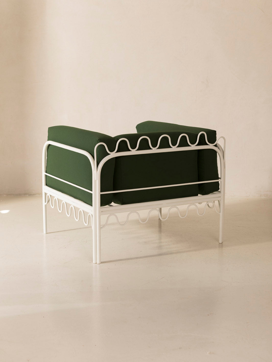 White and green Festoon armchair