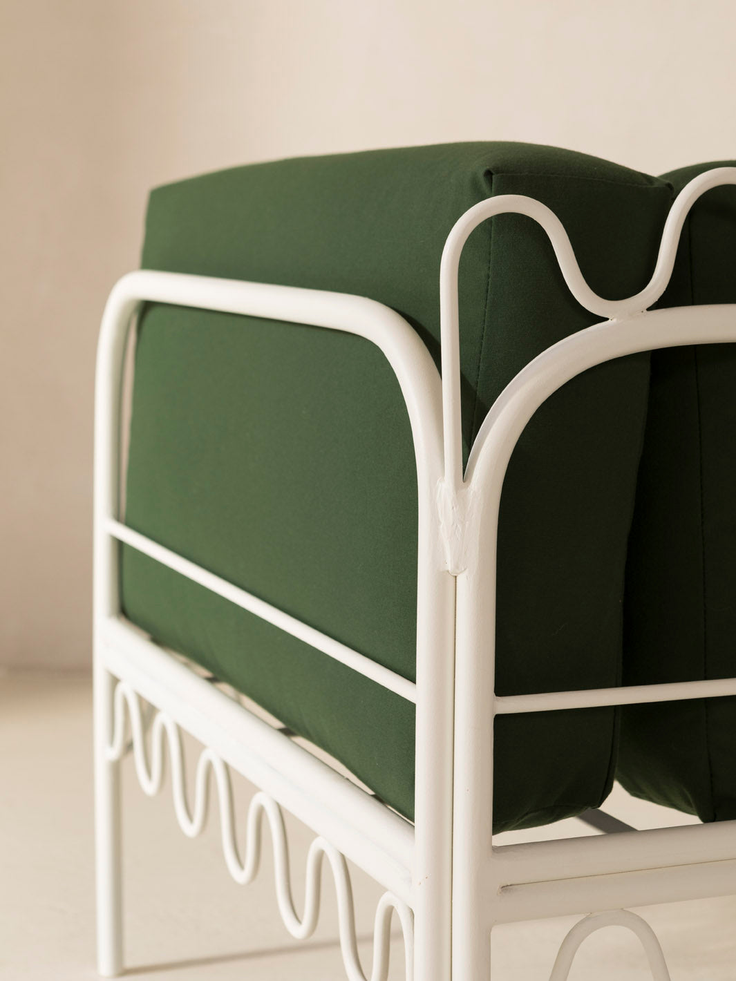 White and green Festoon armchair